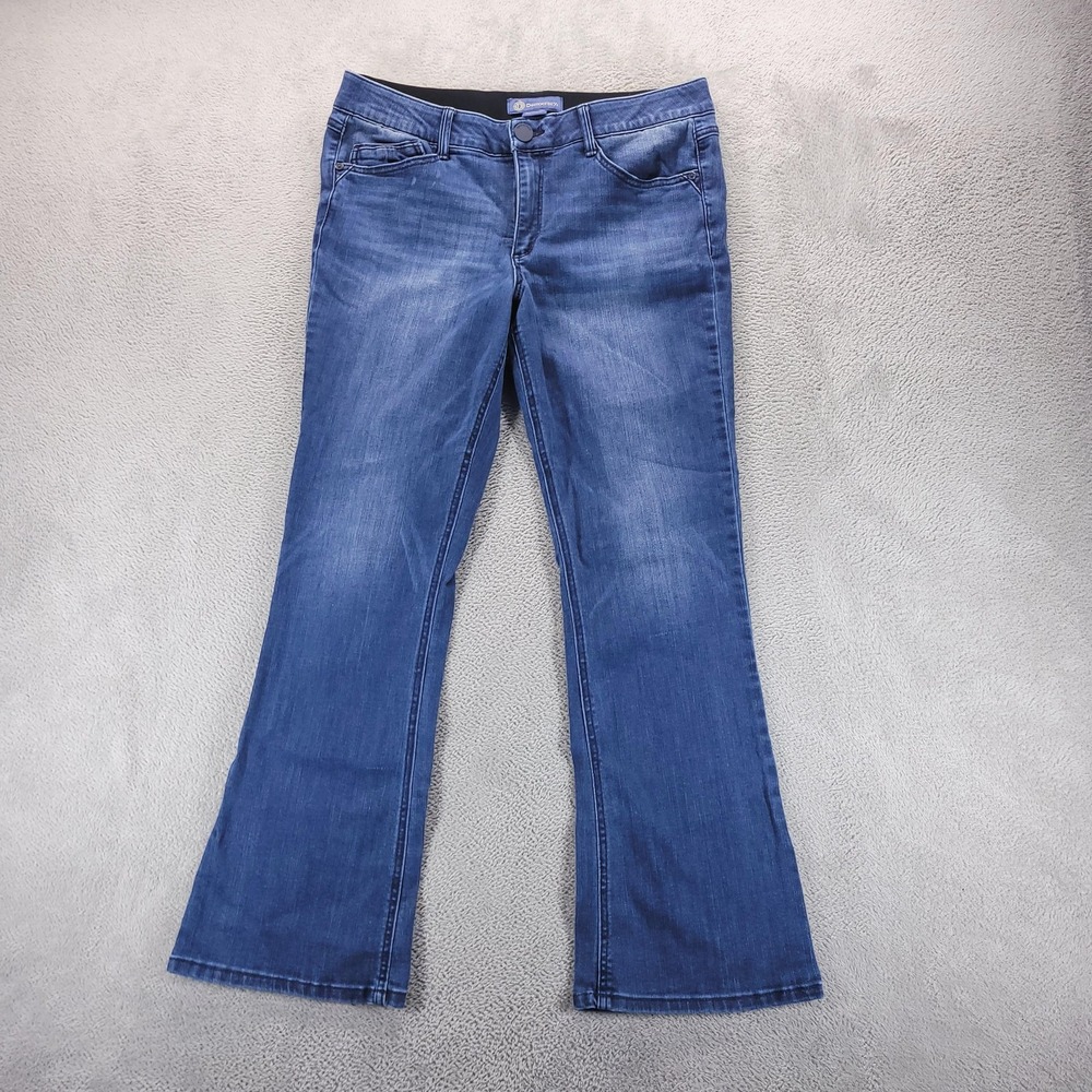 Democracy Jeans Womens 14 Blue Ab Solution Bootcut Mid Rise Stretch Shaping